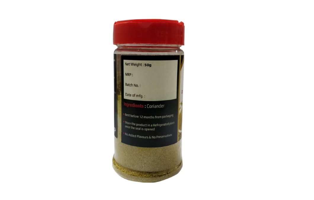 Mirchillion Diamond Coriander Powder    Glass Jar  50 grams